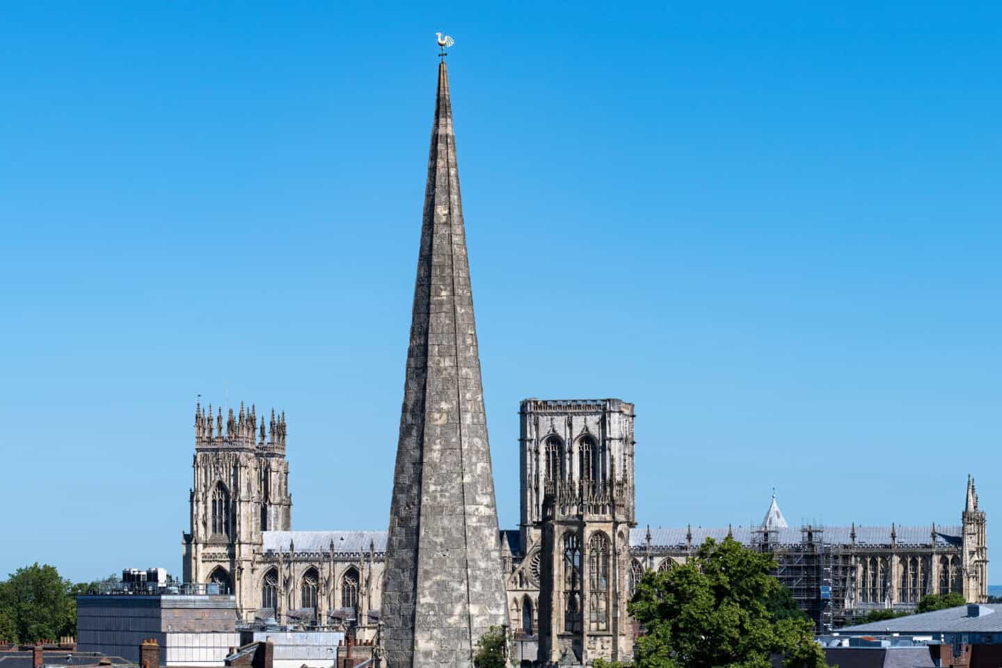 York Minster and steeples of St Mary's Church